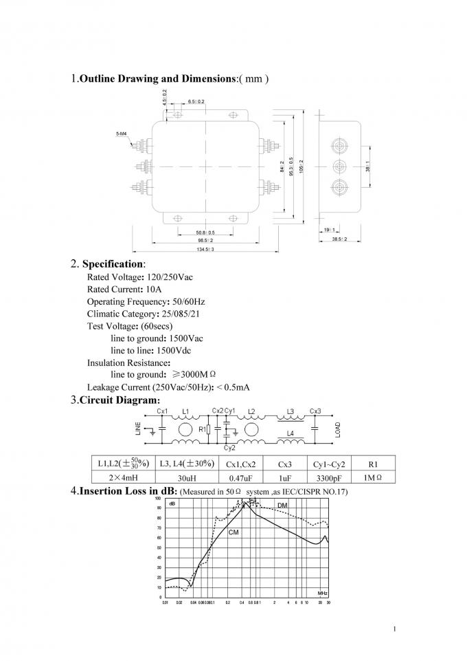 Ac Dc Dc Dc Power Supply Single Phase EMI Filter Design Dc Line Noise
