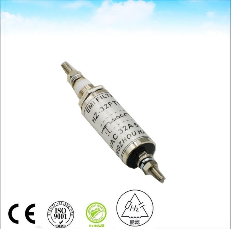 100 Amp 600VDC Low Pass Feedthrough EMI Filter With Threaded Stud Terminal