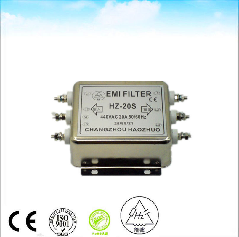 Solar Inverter Passive 3 Phase RFI EMI Filter For Dc Dc Converter 440 480VAC 5A