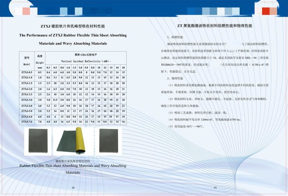 Polyurethane Magnetic RF Pyramid Absorber Foam Microwave Absorbing Sheet
