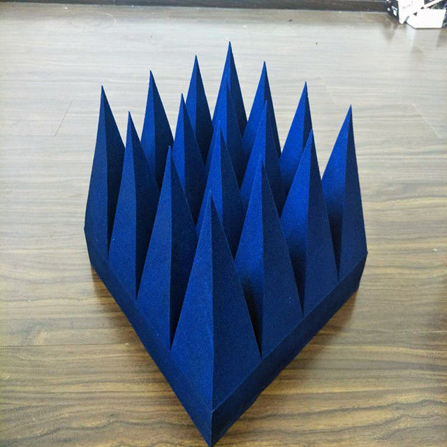 Open Cell Structure Pyramid Absorber Die Cut 70db Radar Absorbent Material rf shielding room emc anechoic chamber
